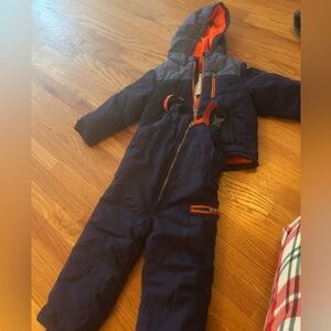 Carters Toddler Boys Navy Blue Snowsuit Coat Snowpants Set 4T